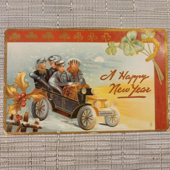 Vintage New Year's Postcard, early 1900s, New York - Picture 1 of 4